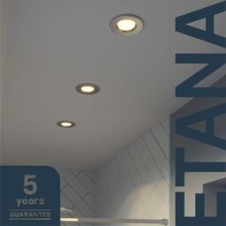 GoodHome Etana Polished Chrome Effect Non-Adjustable Led Warm White Downlight 4.7W Ip65, Pack Of 3 - thumbnail 6