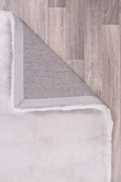 Silver Plain Shaggy Modern Easy To Clean Rug For Dining Room Bedroom And Living Room-120Cm X 170Cm - thumbnail 7