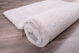 Silver Plain Shaggy Modern Easy To Clean Rug For Dining Room Bedroom And Living Room-120Cm X 170Cm - thumbnail 6