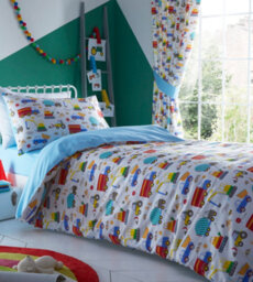 Portfolio Home Bright Trucks Toddler Duvet Cover And Pillowcase - thumbnail 1