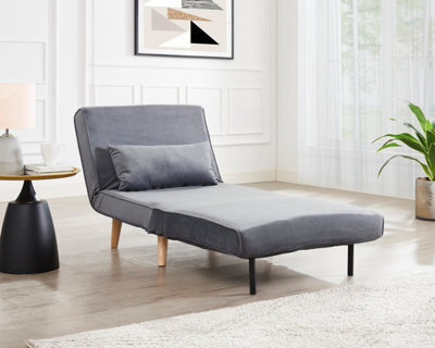 Home Detail Kendal Grey Velvet Single Futon Sofa Bed - image 1