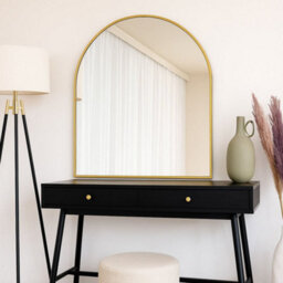 Jōbū Jobu Home - Akiko - Gold Metal Arched Mirror - 120Cm X 95Cm