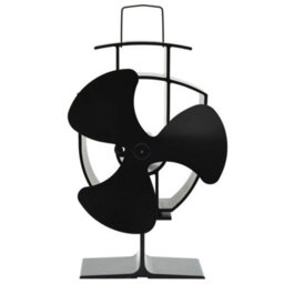 Walplus Heat Powered Stove Fan 3 Blades Black - thumbnail 1