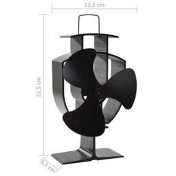 Walplus Heat Powered Stove Fan 3 Blades Black - thumbnail 8