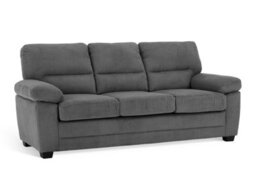 Grey Jumbo Cord 3 Seater Sofa Lincoln - thumbnail 2