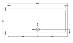1800mm X 800mm Premium Slip Resistant Rectangular White Stone Resin Shower Tray - Easy Clean Finish By Balterley - thumbnail 6