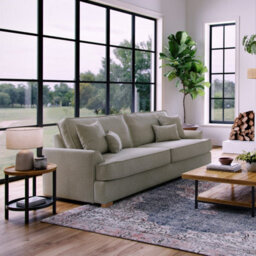The Great Sofa Company Oriana 4 Seater Chenille Sofa In Linen - thumbnail 1