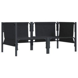 Berkfield Modern Outdoor Furniture With Cushion 2 Pcs Anthracite Steel - thumbnail 4