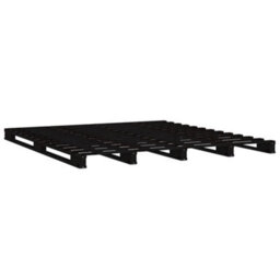 Berkfield Pallet Bed Black 120X190 Cm Small Double Wood Pine - thumbnail 4