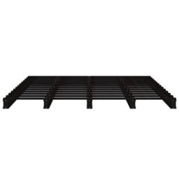Berkfield Pallet Bed Black 120X190 Cm Small Double Wood Pine - thumbnail 5