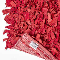 Homescapes Dallas Leather Shaggy Rug Red, 150 X 240 Cm - thumbnail 5