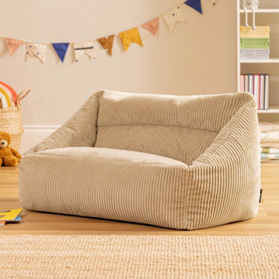 Icon Kids Cecila Jumbo Cord Sofa Bean Bag, Stone - image 1