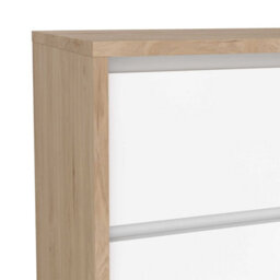 Wyld Haus Salzburg 3-Drawer Chest In White Gloss And Natural Oak Effect - thumbnail 9