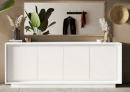 FurniComp LTD Furnicomp Berlin 4 Door 207Cm Matt White Sideboard - thumbnail 4