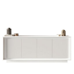 FurniComp LTD Furnicomp Berlin 4 Door 207Cm Matt White Sideboard - thumbnail 2