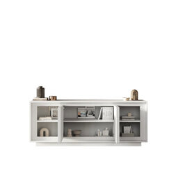FurniComp LTD Furnicomp Berlin 4 Door 207Cm Matt White Sideboard - thumbnail 3