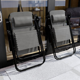 Lassic Garden Vida Grey Sun Lounger Ukfr Zero Gravity Chair Set Of 2 - thumbnail 8