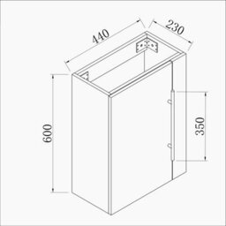 AVER-GROWTH Wall-Mounted Bathroom Vanity Unit Matt Oak Flat Pack Bathroom Cabinets Only 440(W)X230X(D)X600(H)mm With Door - thumbnail 6