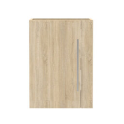 AVER-GROWTH Wall-Mounted Bathroom Vanity Unit Matt Oak Flat Pack Bathroom Cabinets Only 440(W)X230X(D)X600(H)mm With Door - thumbnail 2