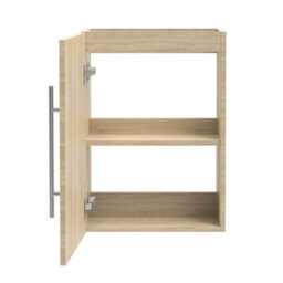 AVER-GROWTH Wall-Mounted Bathroom Vanity Unit Matt Oak Flat Pack Bathroom Cabinets Only 440(W)X230X(D)X600(H)mm With Door - thumbnail 3