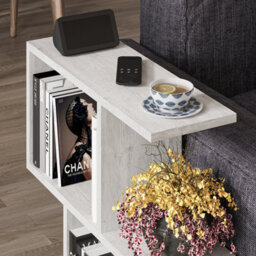 Decortie Homemania Modern Side End Coffee Table Multipurpose Ancient White Living Room H 60Cm - thumbnail 4