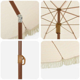 Walplus Parasol Yellow And White 160 X 195 Cm Steel - thumbnail 5