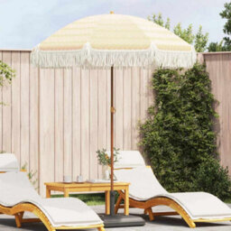 Walplus Parasol Yellow And White 160 X 195 Cm Steel