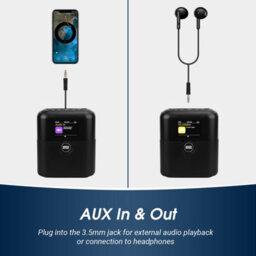 Bedside Dab/dab+/fm Radio, Dual Alarm Clock, Bluetooth Speaker, Colour Lcd Screen, Aux In/out, Rechargeable Battery- August Mb330B - thumbnail 5