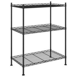 Berkfield 3-Tier Storage Rack 60X35X76 Cm Black 150 Kg - thumbnail 2