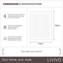 Livivo Ultrasnug Electric Under-Blanket - Dual-Control King - thumbnail 9