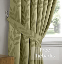 Luxury Living Tivoli Eyelet Ring Top Curtains Sage - thumbnail 3