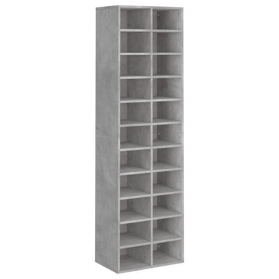 Vidaxl Shoe Cabinet Concrete Grey 54X34X183 Cm Engineered Wood - image 1