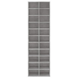Vidaxl Shoe Cabinet Concrete Grey 54X34X183 Cm Engineered Wood - thumbnail 4