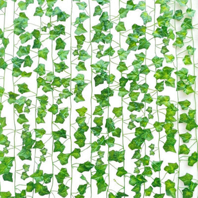 Accessotech 15 Pack Artificial Ivy Leaf Garland 7Ft Vines 105Ft Total Green Hanging Plant Decoration