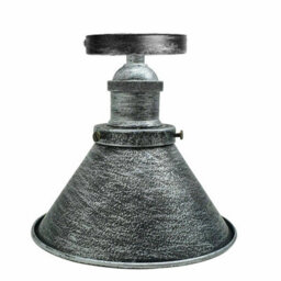 Semi Flush Mount Ceiling Light With E27 Base Industrial Vintage Brass Cone Shade For Kitchen Or Dining Room Rust Free Easy - thumbnail 2