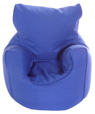 Bean Lazy Cotton Twill Royal Blue Bean Bag Arm Chair Toddler Size - image 1