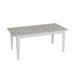 Decorotika Modern Polka Dining Table White Marble Effect & White - thumbnail 3