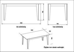 Decorotika Modern Polka Dining Table White Marble Effect & White - thumbnail 4