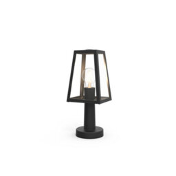 CGC Lighting Cgc Louie Black Modern Outdoor Lantern Short Post Light - thumbnail 2