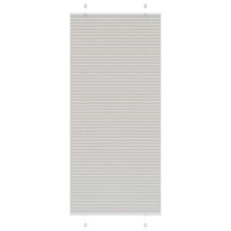 Berkfield Pleated Blind Light Grey 100X200 Cm Fabric Width 99.4 Cm Polyester - thumbnail 1
