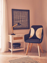 Orsina Contemporary Black Wood Table Lamp, Versatile Bedside Table Lamp, Modern Rustic Livingroom Table Lamp - thumbnail 4