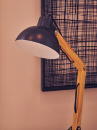 Orsina Contemporary Black Wood Table Lamp, Versatile Bedside Table Lamp, Modern Rustic Livingroom Table Lamp - thumbnail 5