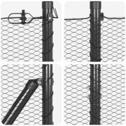 Berkfield Fencing Set Grey 25 X 1.2 M (13 mm Mesh) Steel & Mesh Wire - thumbnail 7