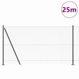 Berkfield Fencing Set Grey 25 X 1.2 M (13 mm Mesh) Steel & Mesh Wire - thumbnail 3