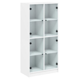 Berkfield Highboard With Doors White 68X37X142 Cm Engineered Wood - thumbnail 2