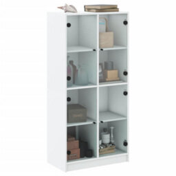 Berkfield Highboard With Doors White 68X37X142 Cm Engineered Wood - thumbnail 5