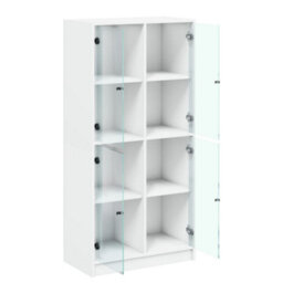 Berkfield Highboard With Doors White 68X37X142 Cm Engineered Wood - thumbnail 6