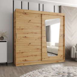 Arte Oak Artisan Wardrobe 200Cm - Durable Storage For Family Homes - thumbnail 1