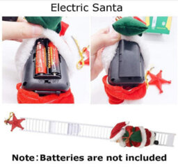 Amorly Electric Climbing Santa Claus With White Ladder, Animated Santa Climbs Up And Down Ladder, Christmas Tree Ornament Decoration - thumbnail 2