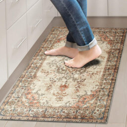 Ameha Non Slip Timeless Cashmere Rug For Bedside Large Mats-60X110 Cm Floral Door Mat - thumbnail 6